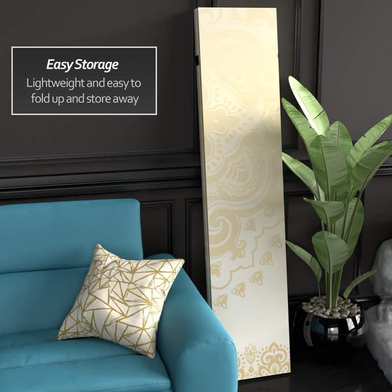 47.25'' 3 - Panel Folding Room Divider, Ivory