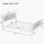 Structure de lit en rotin de style traditionnel pour grand lit, sans sommier tapissier, blanc antique-1034699449-1034699448