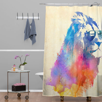 Rideau de douche simple ensoleillé leo