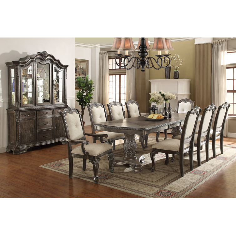 Neo Renaissance Brown Formal Extendable Dining Set