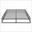 Sommier pour grand lit en métal noir avec housse texturée blanche, hauteur de 8,5 po, capacité de 700 lb pour la chambre principale