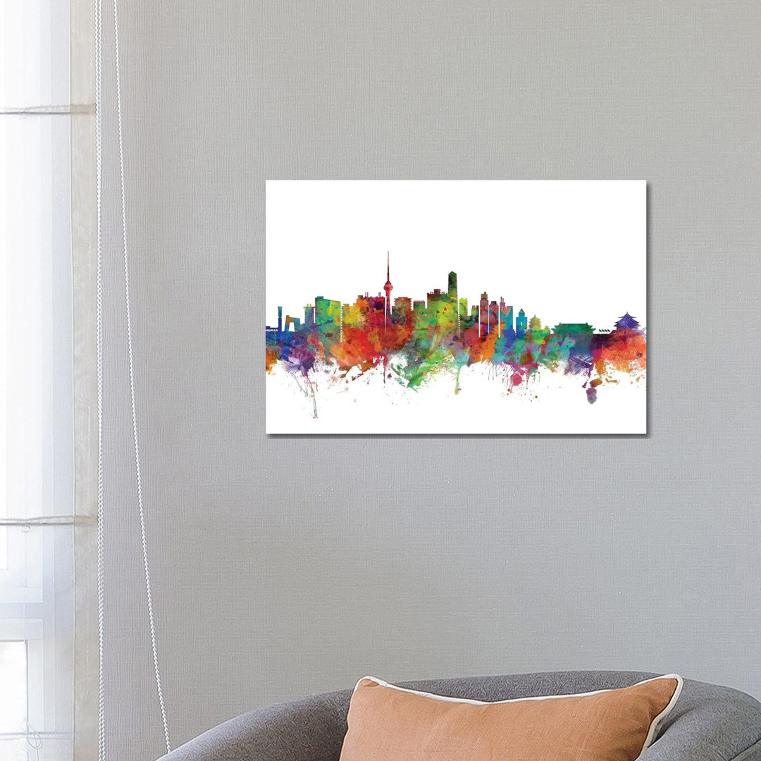 Beijing, China Skyline by Michael Tompsett - Wrapped Canvas Gallery-Wrapped Canvas Giclée