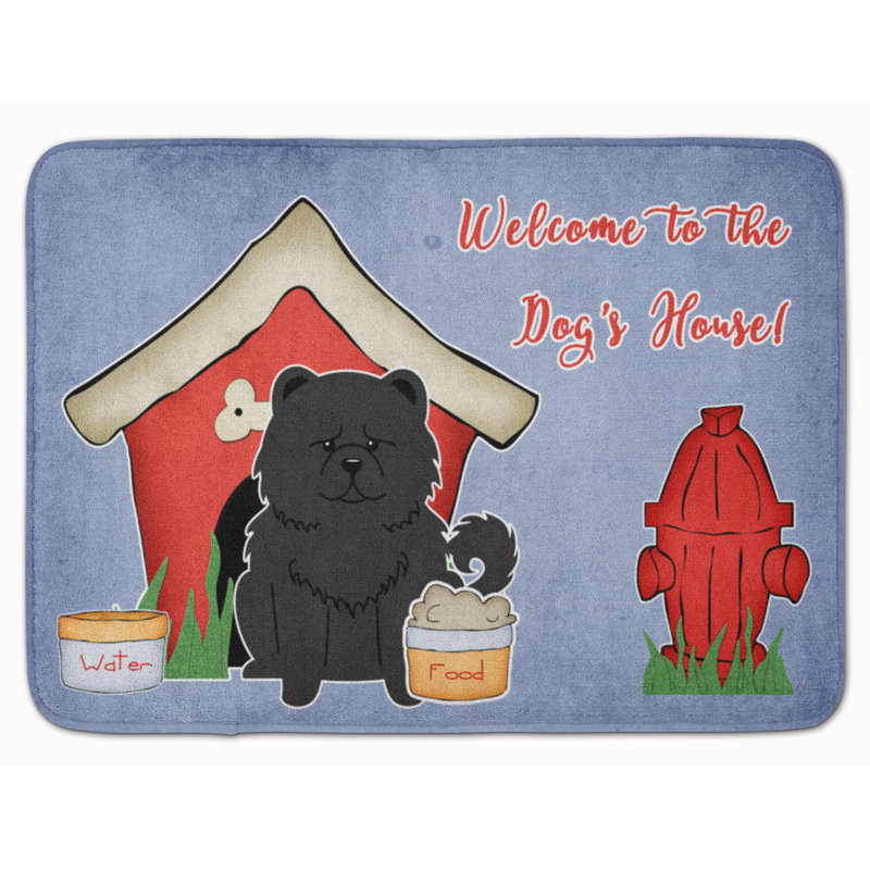 Tapis pour salle de bain Dog House, Noir