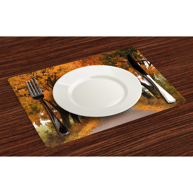 Ashonda Fall Serene Vivid Maple Trees Placemat