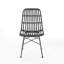 Sièges d'extérieur gris - de 2 avec support en métal, conception élégante enveloppée pour le plaisir de la cour arrière moderne + chaises, style de vie