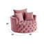 Fauteuil d'appoint en velours avec pivot Zunyas-781044265