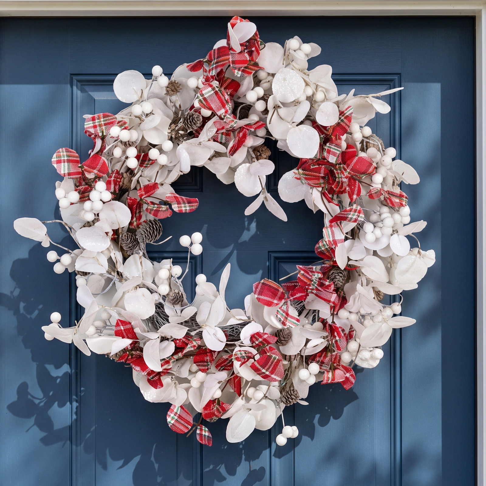 22" Handcrafted Pinecone Berry Christmas Wreath
