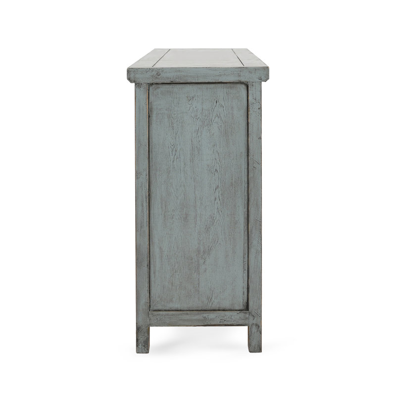 Libbit Reclaimed Pine 4-drawer 4-door Cabinet Vintage Sage