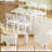 Foldable 5-Piece Dining Table Set Extendable Wood Top-918190848-933584958-933584952