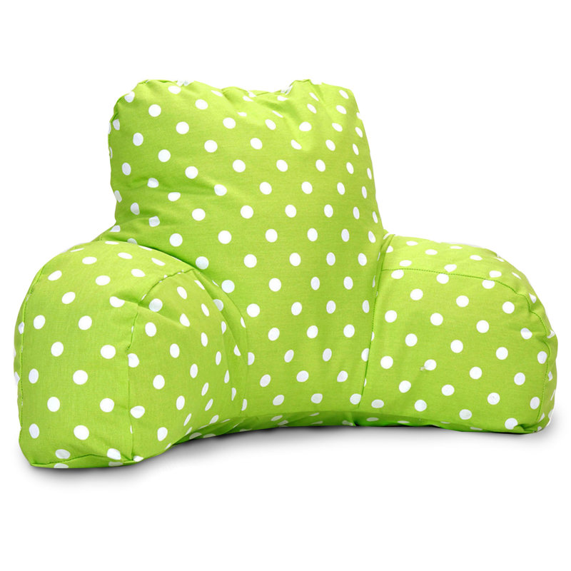 Polka Dot Polka Dots Cotton Reversible Throw Pillow, Lime