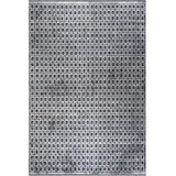 Rapture Checkered Area Rug in Gray/Black