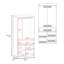 Armoire Alpine avec portes doubles, tringle et tablettes intérieures, garde-robe moderne autoportante blanche-882986466