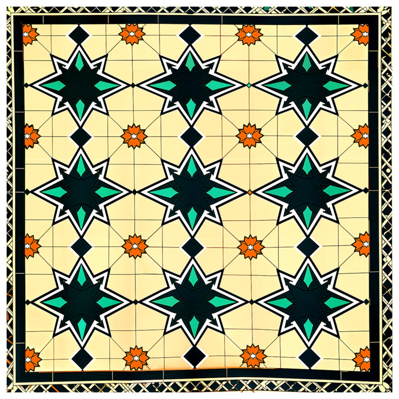Geometric Star Pattern Comforter, Queen