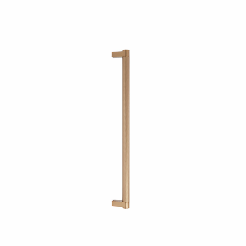 Emtek Select Appliance Pull 18" cc/ Rectangular Stem & Knurled Pull(CS), Satin Copper, 12"