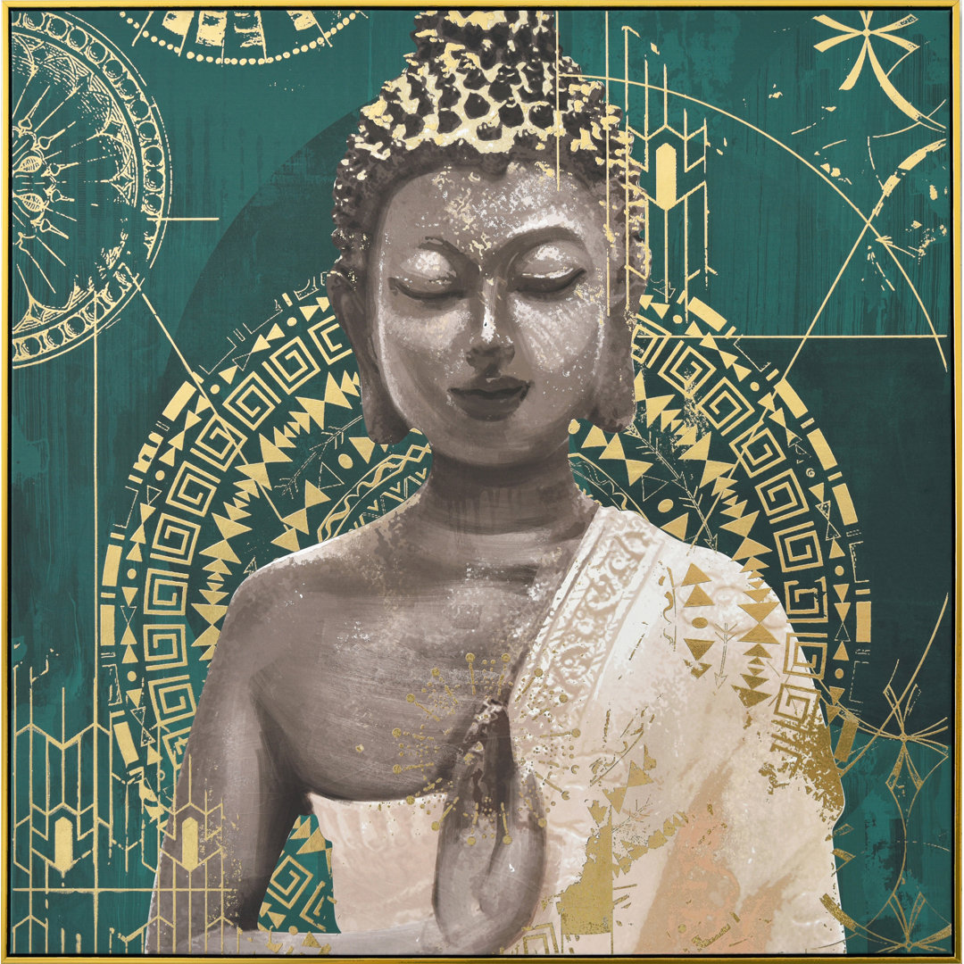 Acryl Gemälde "Meditierender Buddha"