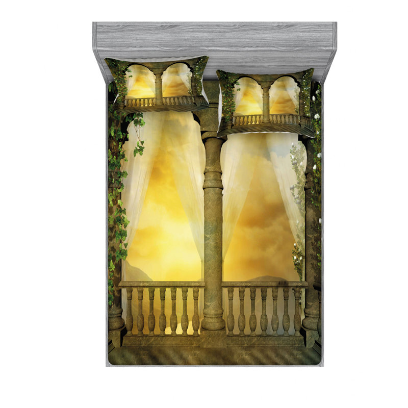 Ensemble de draps Mystical, Ensemble de drap pour grand lit avec drap-housse