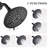 5 Shower Valve With Matte Black & All Metal Structure Faucet Head Durability