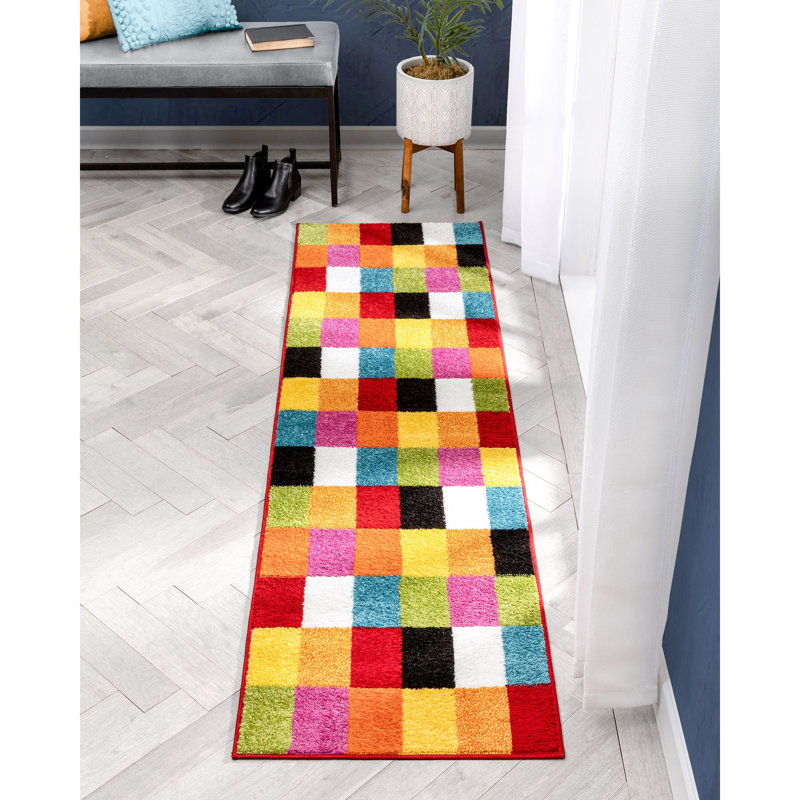 Neyla Geometric Area Rug, Runner 60 x 220cm