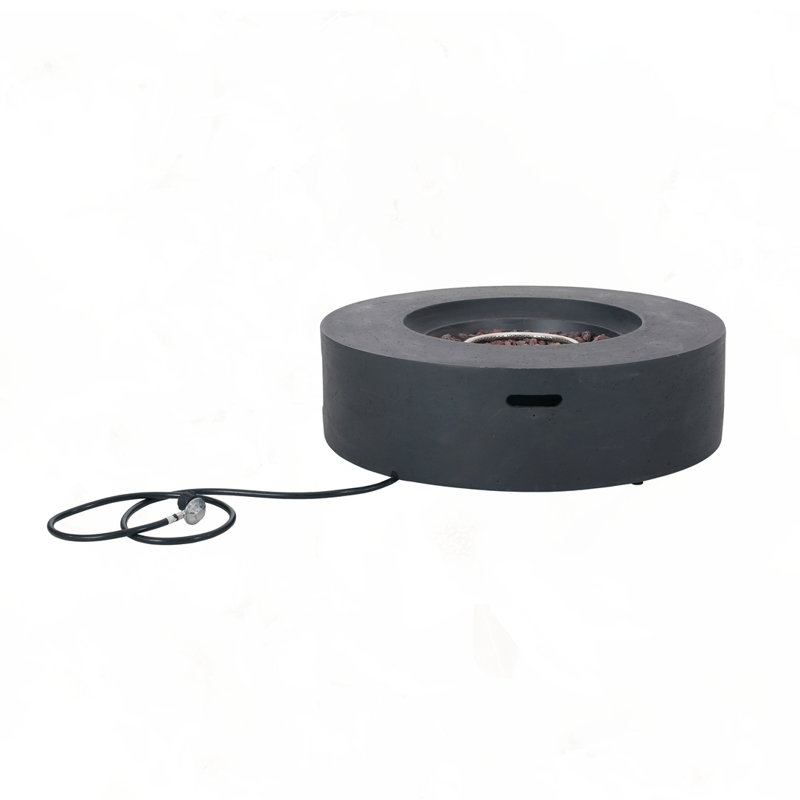 Outdoor Circular Fire Pit, Dark Gray