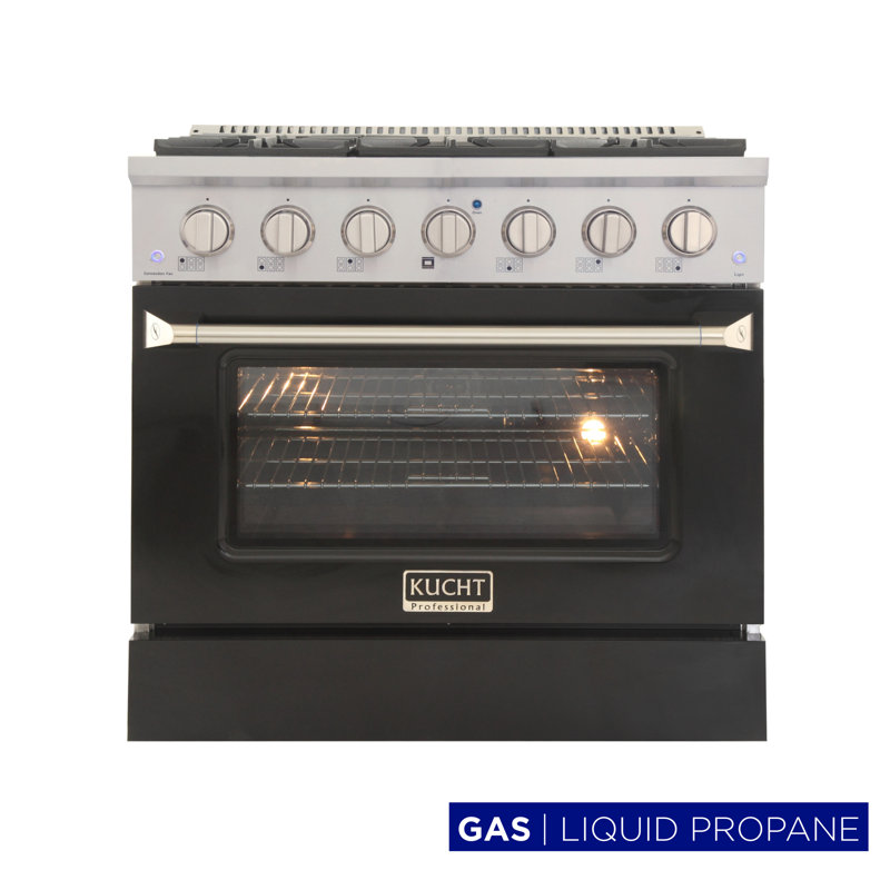 36" 5.2 Cu. Ft. Freestanding Gas, Black, Liquid Propane