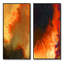 «Abstract Orange Wave», ensemble de 2 impressions sur toile-1689205016-1689205019