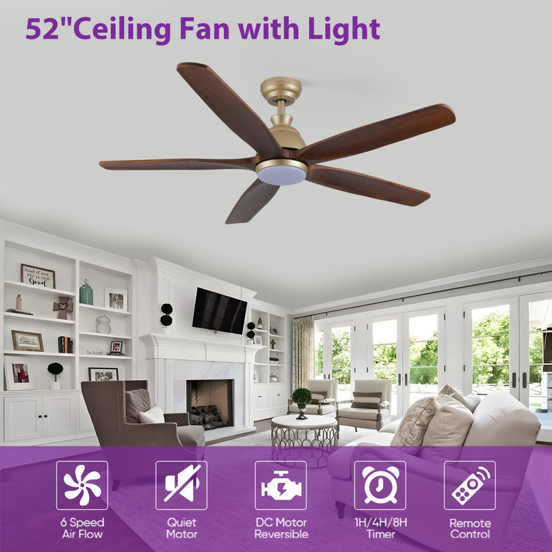 132cm Ceiling Fan with LED Lights