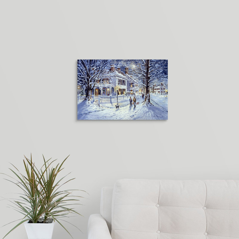 « winter folâtre » par jess hager, peinture sur toile, H 12 po x l 18 po x P 1,25 po, Toile tendue