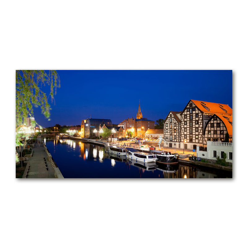 Bydgoszcz By Night - Print, Canvas, 50cm H x 100cm W x 2cm D