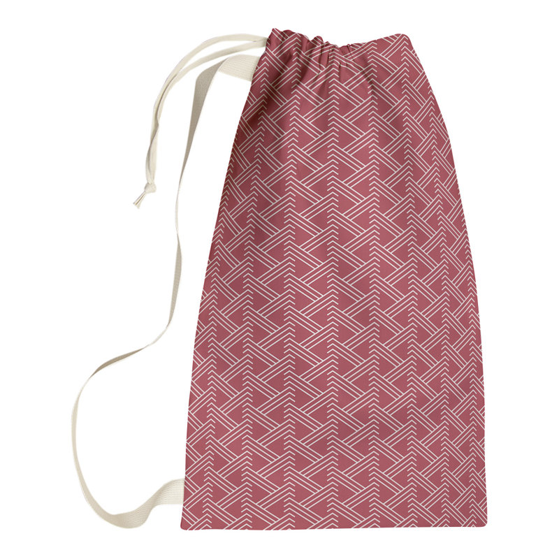 Jordao Laundry Hamper with Handles, 29" H x 18" W x 1.5" D, Dark Red