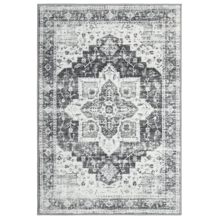 Keyona Washable Area Rug with Non-Slip Backing