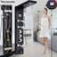 Thermostatic Shower Panel Column Tower Stainless Steel Massage Body Jets Black
