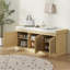 Banc de rangement pour chaussures avec coussin et tablettes réglables