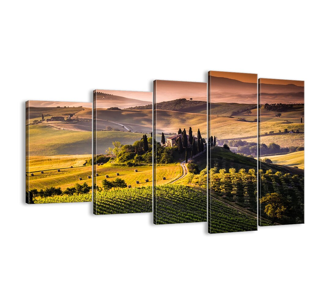 5-tlg. Leinwandbilder-Set - Fotografie „Arkadia - Tuscan Landscape”