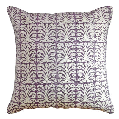 Floral Cotton Throw Pillow