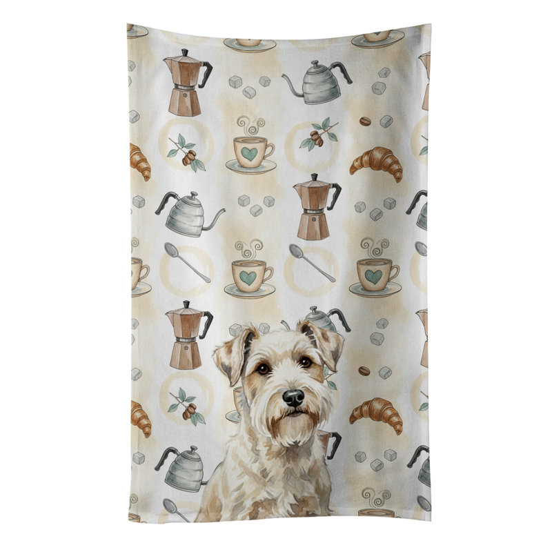 Sealyham Terrier Coffee Bar Kitchen Towel, Sealyham Terrier