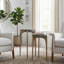 Ensemble de 2 tables d'appoint en métal et en aluminium Finke