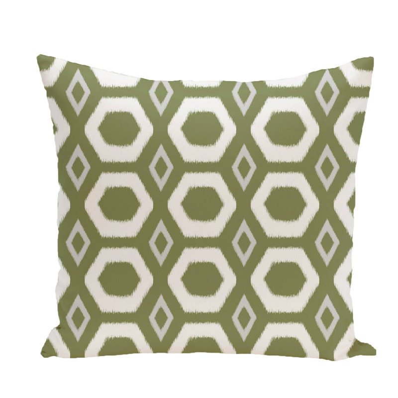 Housse de coussin carré et insert, H 16 po x l 16 po x P 6 po, Olive
