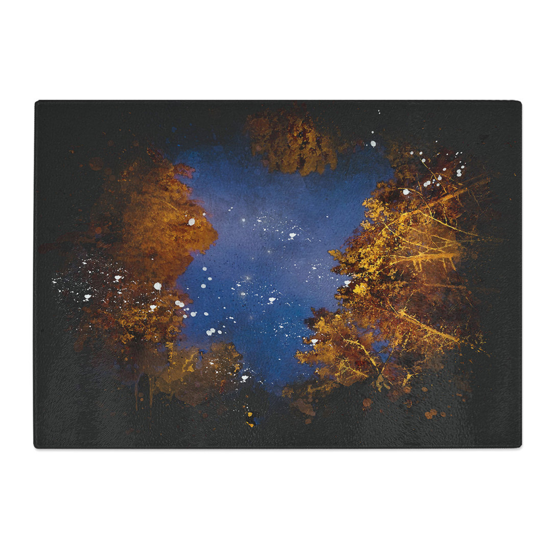 Tempered Glass Forest Stars in Canada Chopping Board