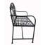 Blue Metal Garden Bench Tree Pattern-109762775