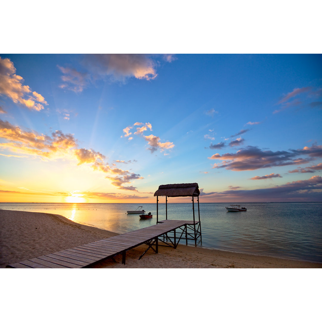 Tropic Sunset - Wrapped Canvas Print
