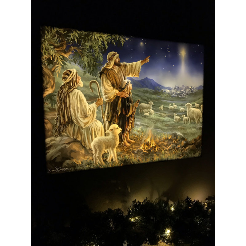 «Shepherds Afield» 18 x 24, impression DEL entièrement colorée