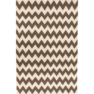 Eugene Chevron Wool Hand Woven Area Rug