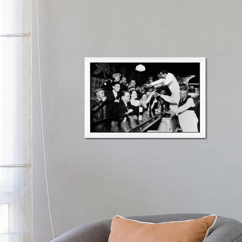 End Of The Prohibition Party - Print on Canvas, 101.6 cm H x 66.04 cm W, White Framed