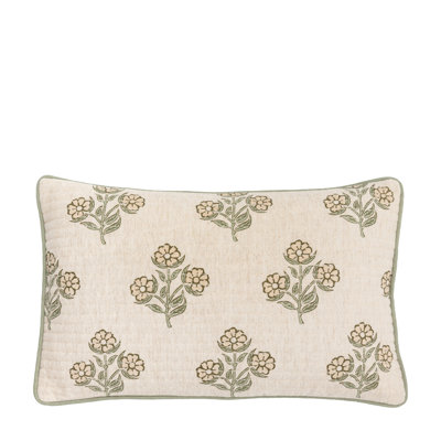 Floral Green Square Cushion