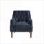 Fauteuil d'appoint capitonné à boutons, siège simple pour petits espaces de salon-627599508