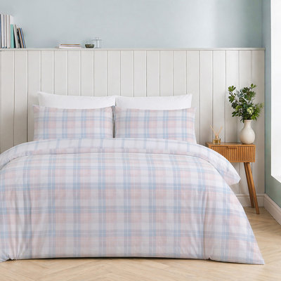 Reversible Check Duvet Cover Set – Easy Care Country Style Bedding