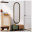 Miroir ovale en fer rétro avec finition or antique - Décoration murale décorative pour salon, chambre à coucher, entrée-314655745