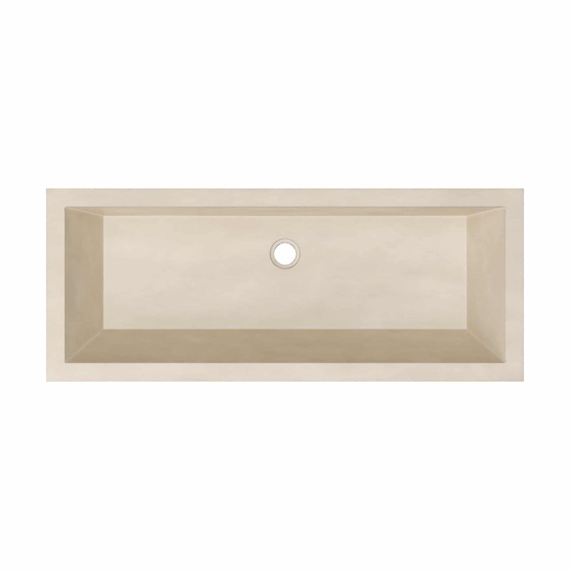 Arcata 36" Undermount Concrete Trough Bathroom Sink, Sand