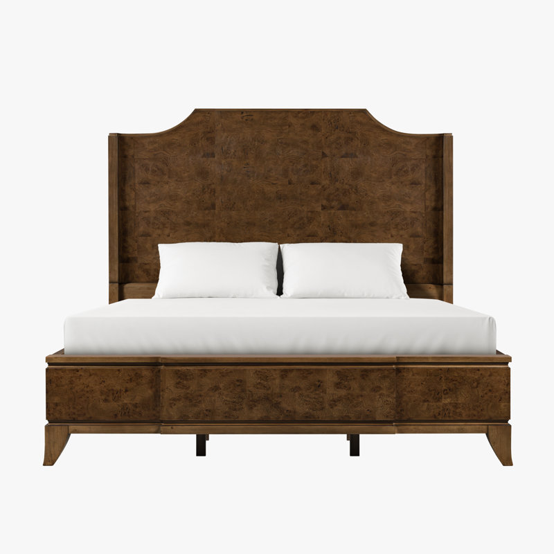 Structure de lit plateforme Oak Burl, Brun