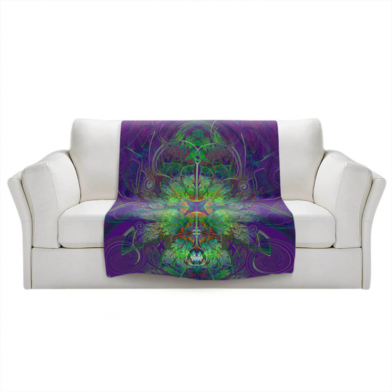  Jeté royal à motif floral, l 68 po x L 80 po